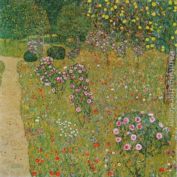Orchard with Roses painting - Gustav Klimt Orchard with Roses art painting